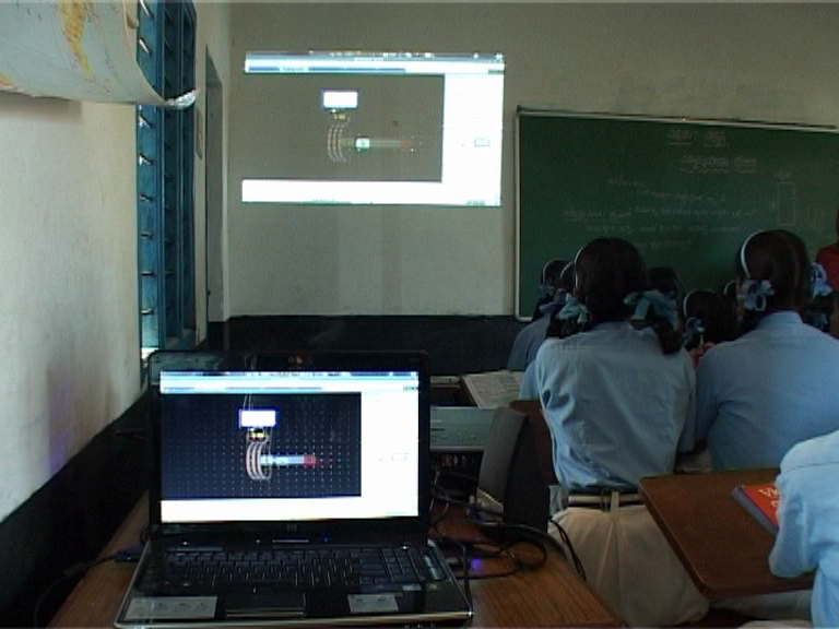 Simulating Faraday's experiment using PhET - a public software tool in GHS Mallupura, Nanjangud, Mysore.png