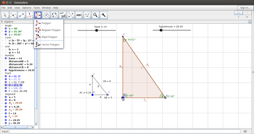 Learn Creating A Construction With Geogebra - Open Educational Resources