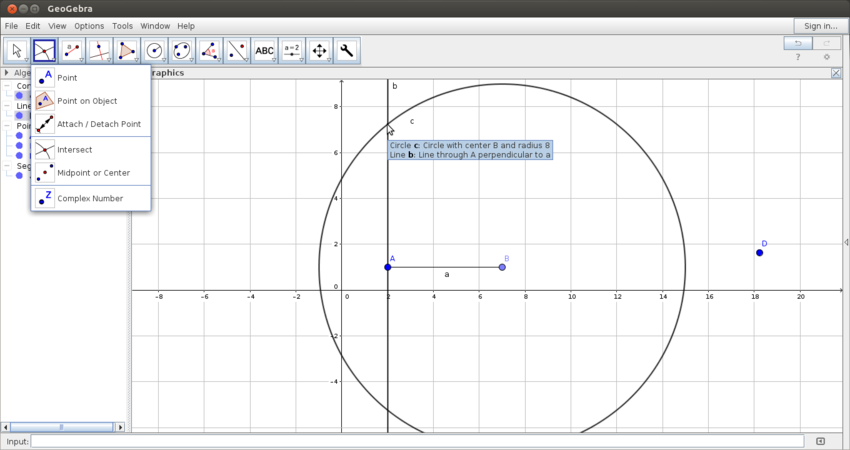 Learn creating a construction with Geogebra - Open Educational Resources