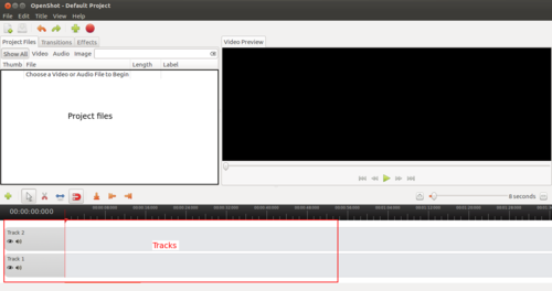 COL - Openshot video editor main menu.png